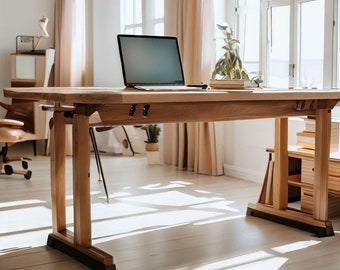 Bureau / table de bureau / table en bois véritable / mobilier de bureau / bureau à domicile