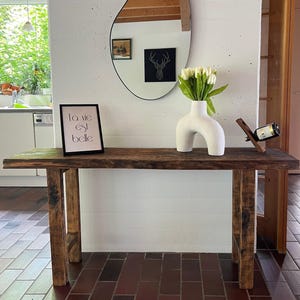 Slim Narrow Reclaimed Wood Foyer Table, long Console Entry Table, Sofa Table, Front Entrance, Rustic Counter Table, Long Bar Height Table-CUSTOMIZABLE