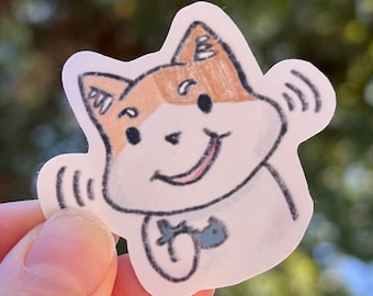Cute Cat-Fish Sticker - Cute Waterproof Animal Cat Sticker Gift for Water Bottles, Laptops, and More!