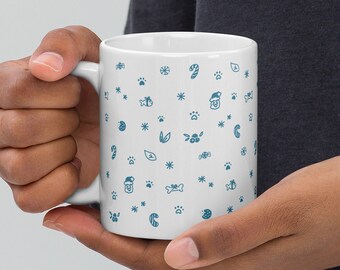 A Pet Christmas Minimalistic Mug (Ice Blue Version) - 11 oz, 15 oz, 20 oz Holiday Mug Gift