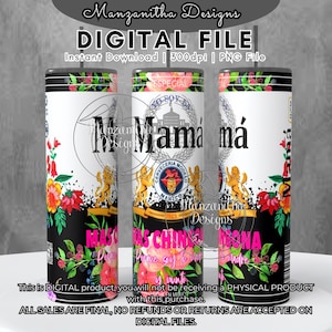 Mama Mas Chignona Sublimation Tumbler Full Wrap / 20 oz Straight Tumbler Wrap / Nuevo / Tendencias / Los más vendidos / Modelo / Flores / Lindo