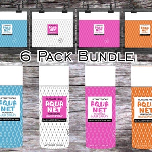 AquaNet Tumbler Wrap Bundle | 6 Pack | Retro | 80&#39;s baby |  70&#39;s 80&#39;s 90&#39;s | 20 oz Sublimation Tumbler Designs | Nostalgia | Trending
