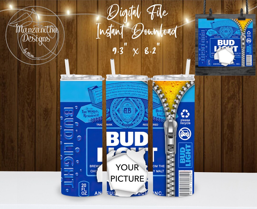 Bud Light Digital File Editable Espace for Picture &amp; Name - Etsy