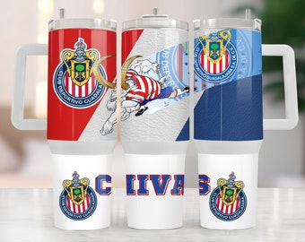 Chivas de Guadalajara Sublimation Tumbler Full Wrap | 40oz Tumbler Wrap | New | Trending | Best Sellers | Futbol | Soccer |