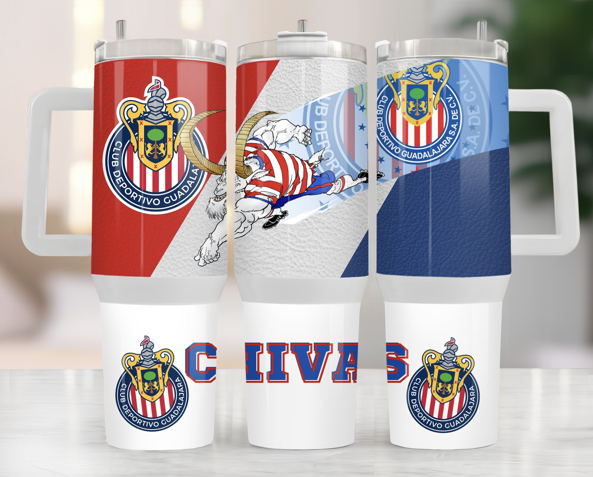 Chivas De Guadalajara Sublimation Tumbler Full Wrap | 40oz Tumbler Wrap ...