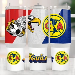 Club America Sublimation Tumbler Full Wrap | 40oz Tumbler Wrap | New | Trending | Best Sellers | Futbol | Soccer | Aguilas | America FC