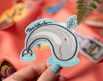 The Whale Sticker- 3" Waterproof Sticker | Matte Sticker| Hand Drawn | Vinyl Sticker