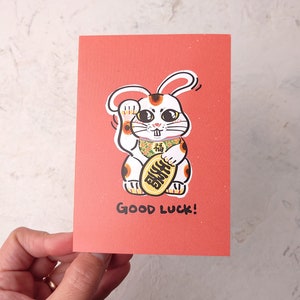 Good Luck Lucky Bunny Greeting Card image 1