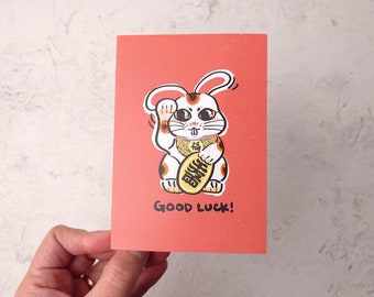 Good Luck Lucky Bunny Greeting Card