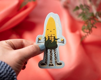 The Corn Tower 3" Sticker- Waterproof Sticker | Matte Sticker| Hand Drawn | Vinyl Sticker