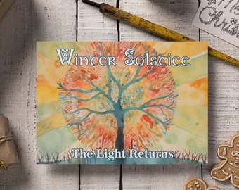 Yule Winter Solstice Card: Return of the Light Design