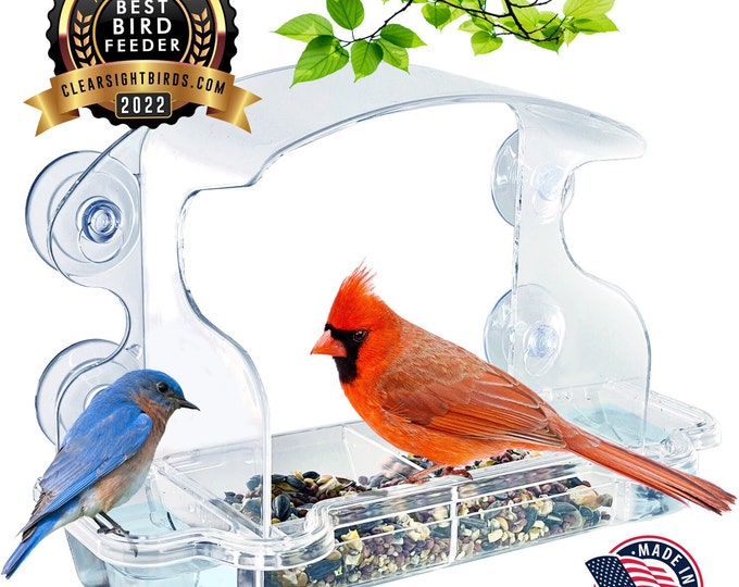 ClearView Window Bird Feeder Perfect for Close Up Viewing of Your Favorite Songbirds