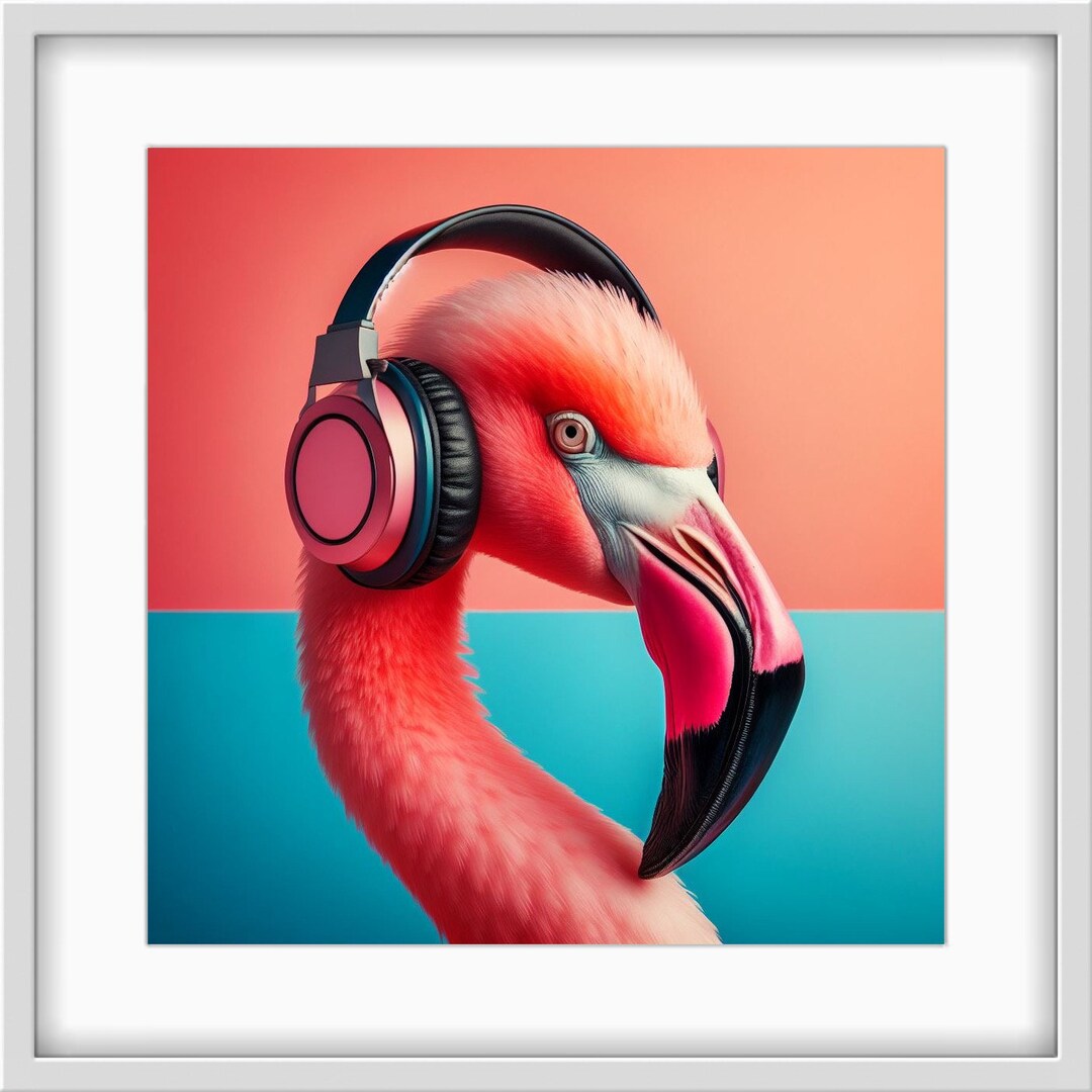 Flamingo Poster Flamingo Wall Art Flamingo Art Bathroom Wall Art