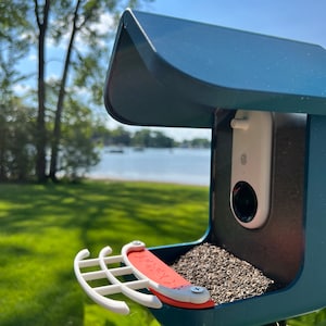Curved Perch for Bird Buddy Feeder (White)