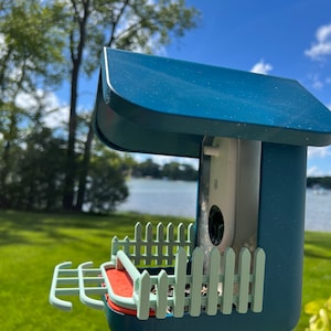 Picket Fence & Double Perch Combo for Bird Buddy Feeder (Light Green)