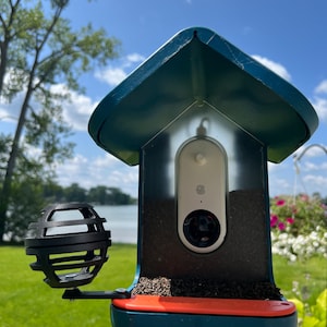 Suet Ball Holder for Bird Buddy Feeder with Extender (Black)