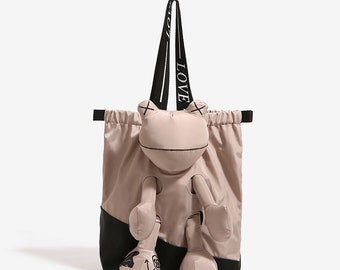 Light Fashion Sling Bag, Daily Hobo Bag, Large Capacity Shoulder Bag, Pendant Backpack, Oxford Fabric Sling, Waterproof Backpack