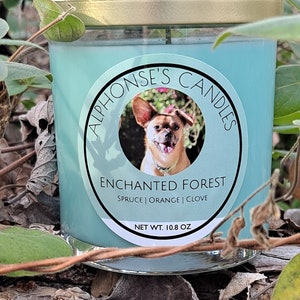 Enchanted Forest Scented Candle Soy Wax 8 Ounce and 4 Ounce Candle 8oz 4oz 8 oz