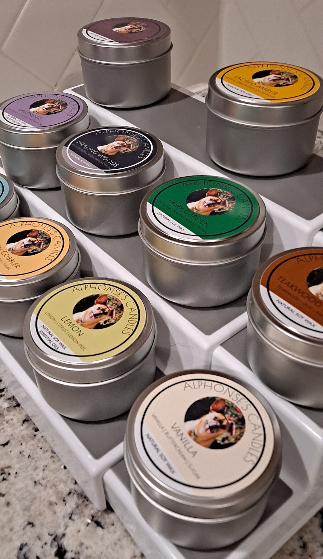 3 Pack of Candles Pack of 4oz Tin Candles Candle Gift Set Etsy