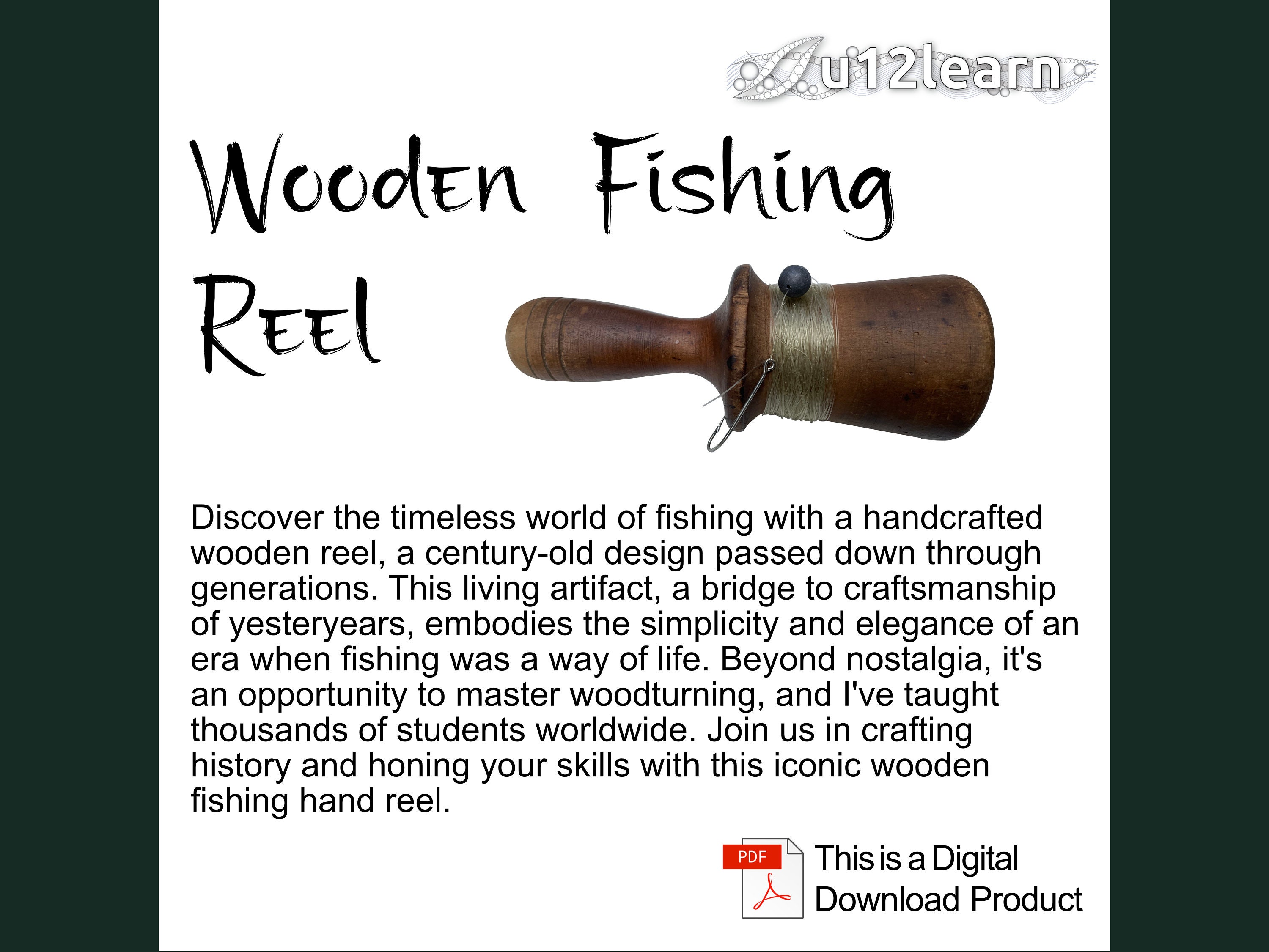 Wooden Fishing Reel 