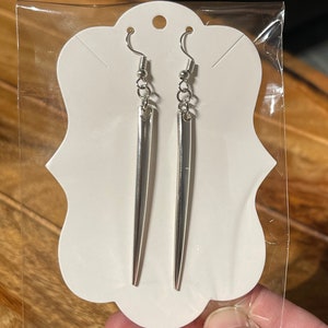 Silver Plated Fork Tine Earrings