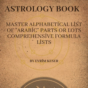 Libro de astrología, Libro electrónico de astrología, Lista maestra alfabética de partes árabes, Listas detalladas de fórmulas, Libro de técnicas de astrología, Digital