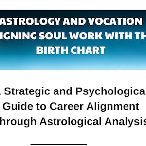 Astrologia e Vocação eBook PDF | Encontre sua carreira alinhada à alma | Guia de carreira de mapa natal para paixão de propósito, Mini Ebook PDF