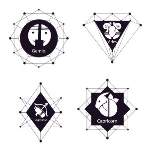 Zodiac PNG Clipart, 12 Transparent Mystical Images, Digital Download Astrology Clipart, Zodiac Element Images Bundle