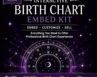Interactive Birth Chart Embed Kit, Astrology Website Tool, PLR/MRR Digital Product