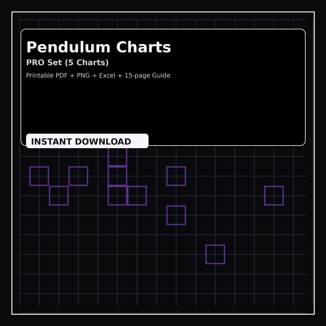 Pendulum Chart PDF, Divination Dowsing Charts, Beginner Pendulum Guide ...