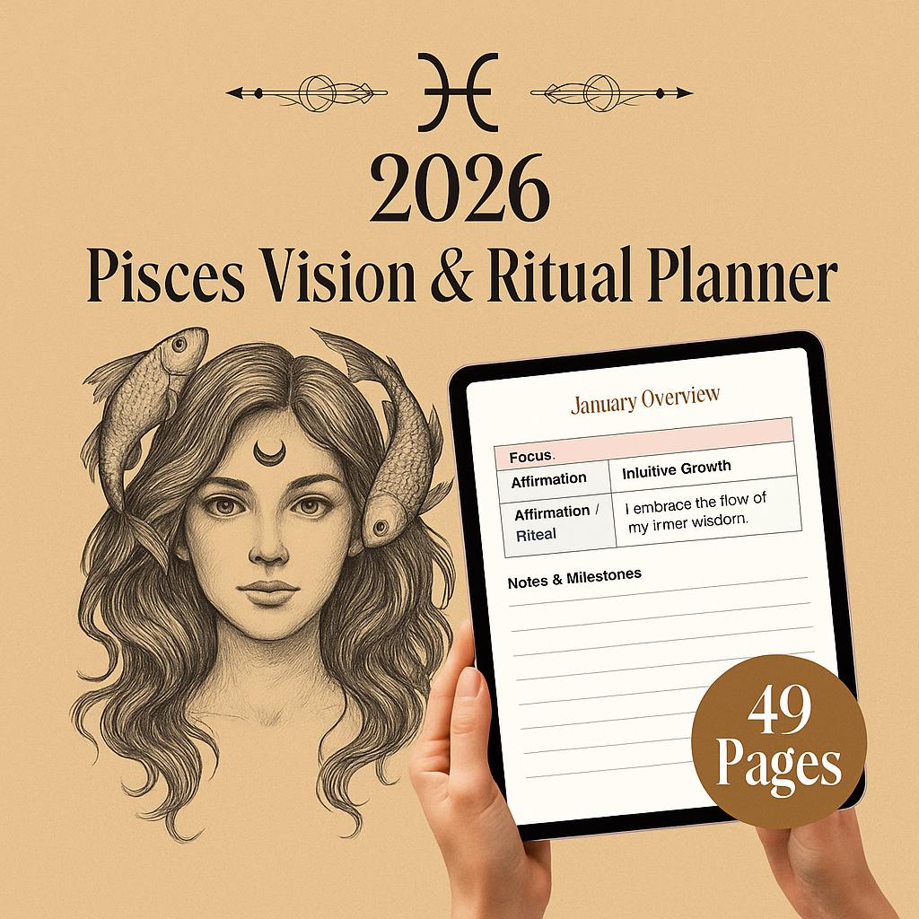 Pisces Pdf Pisces 2026 Spiritual Planner | Astrology Journal for Intuition ...