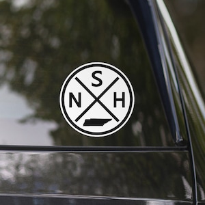 Round Nashville Bumper Sticker NSH Nashville Window Decal