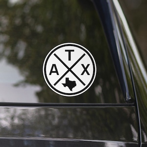 Round Austin Bumper Sticker ATX Austin Window Decal