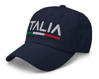 Minimal Italy Flag Hat Italia Soccer Baseball Dad Cap
