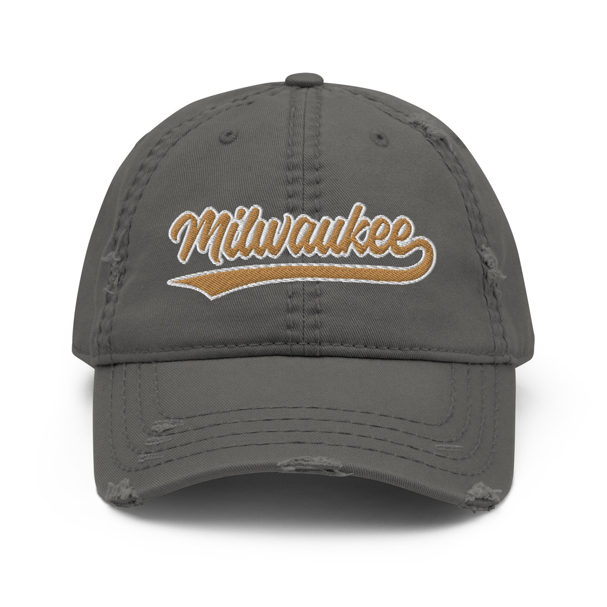 Vintage Milwaukee Script Distressed Milwaukee Baseball Hat Dad - Etsy