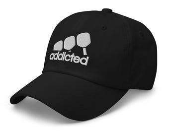 Addicted Pickleball Hat Pickle Ball Addict Baseball Hat Dad Cap