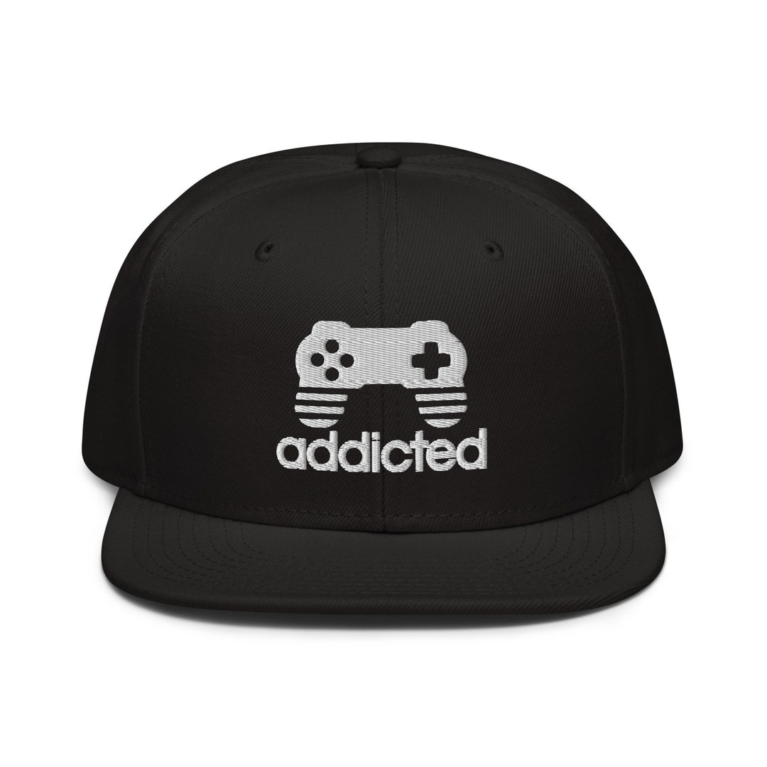 Addicted Video Gamer Hat Game Controller Gaming Snapback Hat Baseball ...