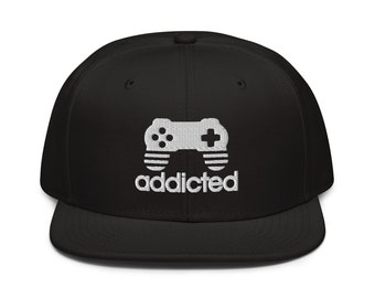 Addicted Video Gamer-hoed Gamecontroller Gaming Snapback-hoed Baseballpet
