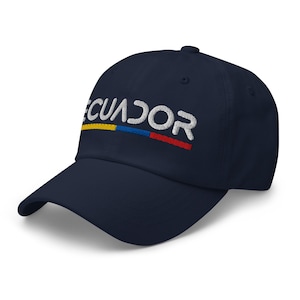 Minimal Ecuador Flag Hat Ecuador Soccer Baseball Dad Cap
