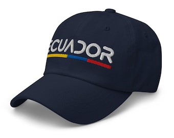 Gorra minimalista con la bandera de Ecuador, gorra de béisbol de fútbol de Ecuador
