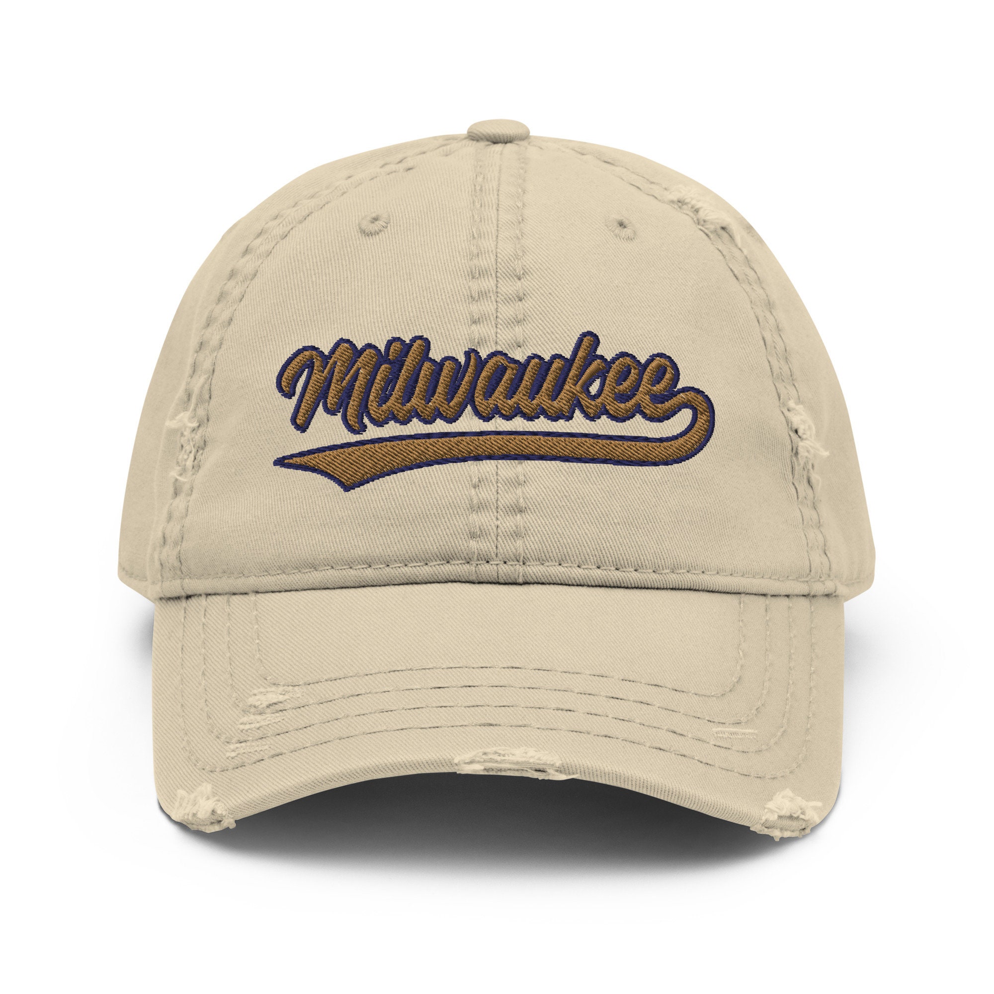 Vintage Milwaukee Script Distressed Milwaukee Baseball Hat Dad - Etsy