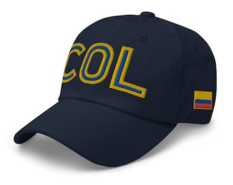 Colombia National Flag Retro COL Soccer Baseball Cap Dad Hat