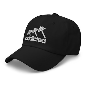 Addicted Weight Training Hat Workout Power Lifting Baseball Hat Dad Cap