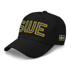 Sweden National Flag Retro SWE Soccer Baseball Cap Dad Hat