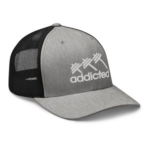 Addicted Weight Training Hat Workout Power Lifting Trucker Hat Cap