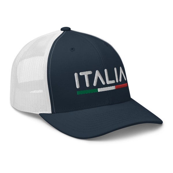 Minimal Italy Flag Trucker Hat Mesh Italia Trucker Cap