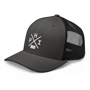 Retro Philadelphia Trucker Hat Mesh Philly PHI Cross Trucker Cap