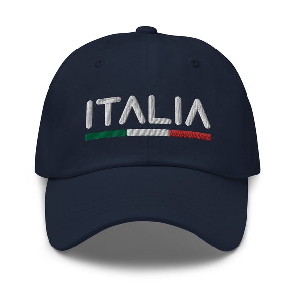 Minimal Italy Flag Hat Italia Soccer Baseball Dad Cap