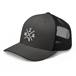 Retro Miami Trucker Hat Mesh MIA Cross Trucker Cap