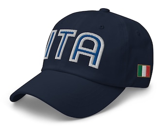 Italy National Flag Retro ITA Soccer Baseball Cap Dad Hat